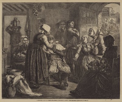 Ein Friseursalon in der Bretagne von Abraham Solomon